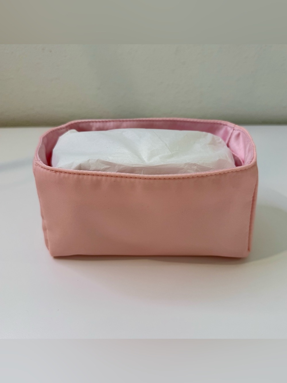 Baby pink silky bag organizer insert pouch for Hermes mini Lindy